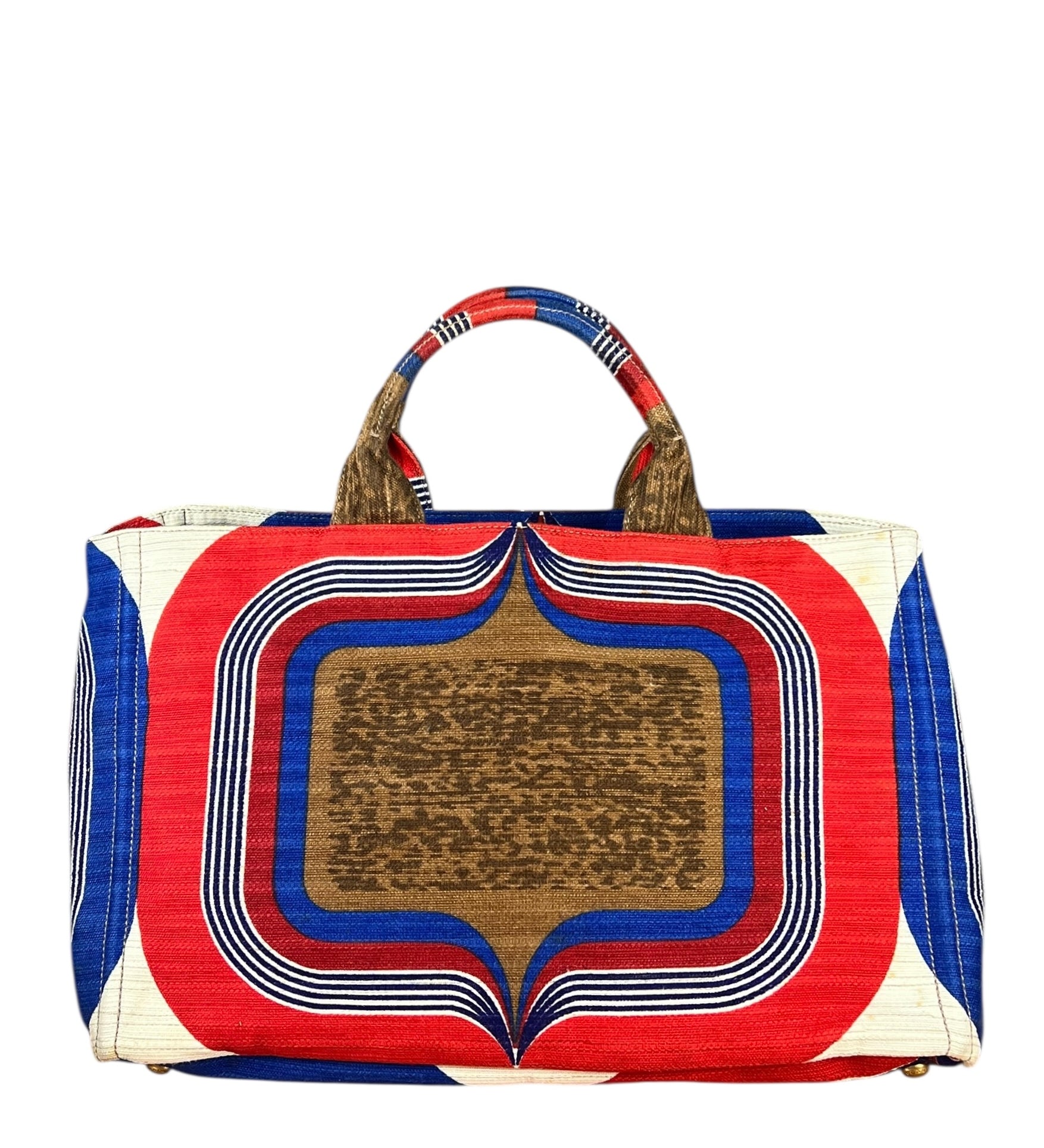 Prada Cabas Printed Canapa Tote