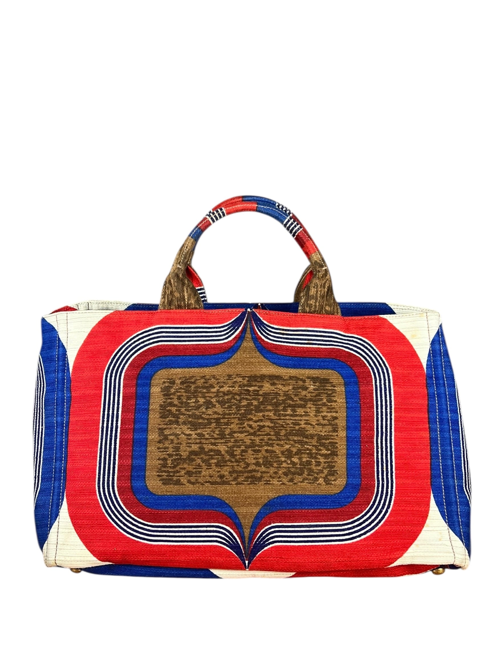 Prada Cabas Printed Canapa Tote
