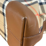 Burberry Vintage House Haymarket Check Dome Satchel Handbag