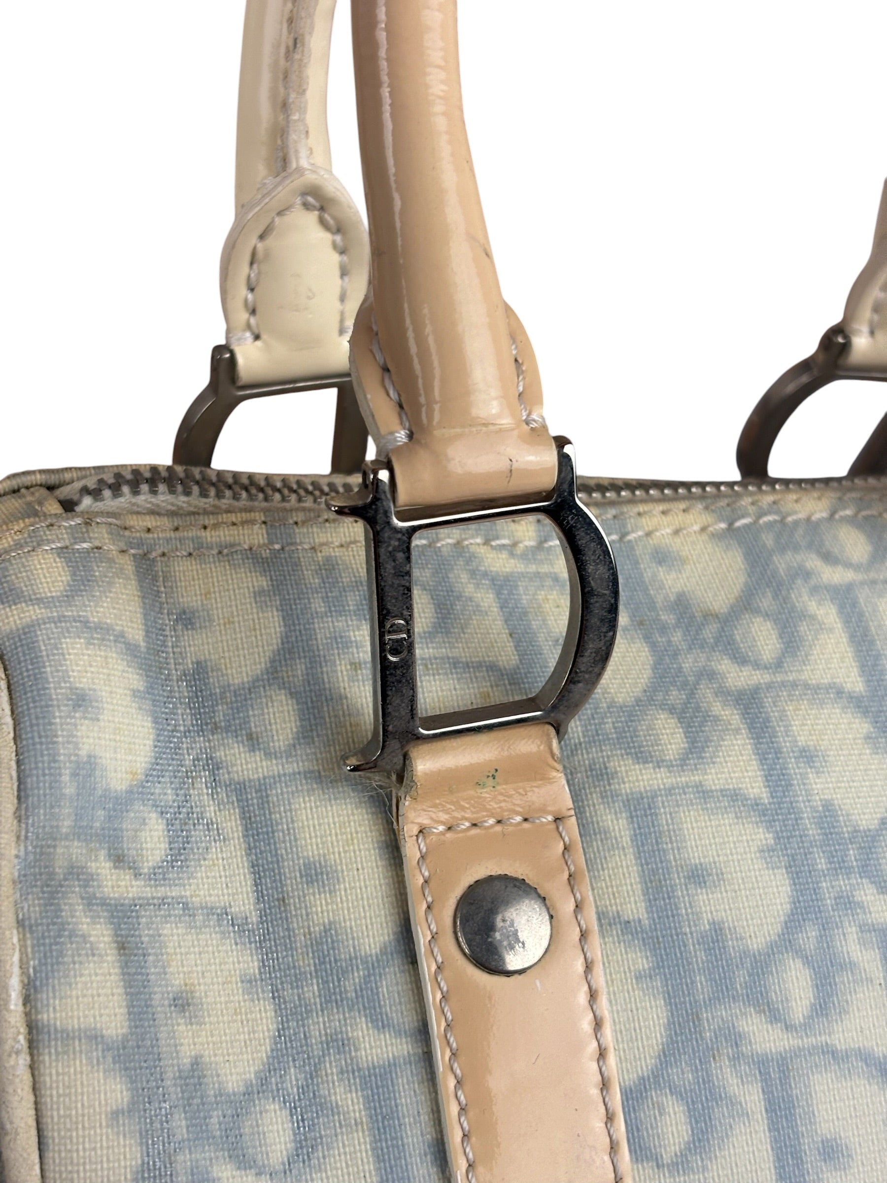Christian Dior Vintage Trotter Canvas Mini Boston Bag