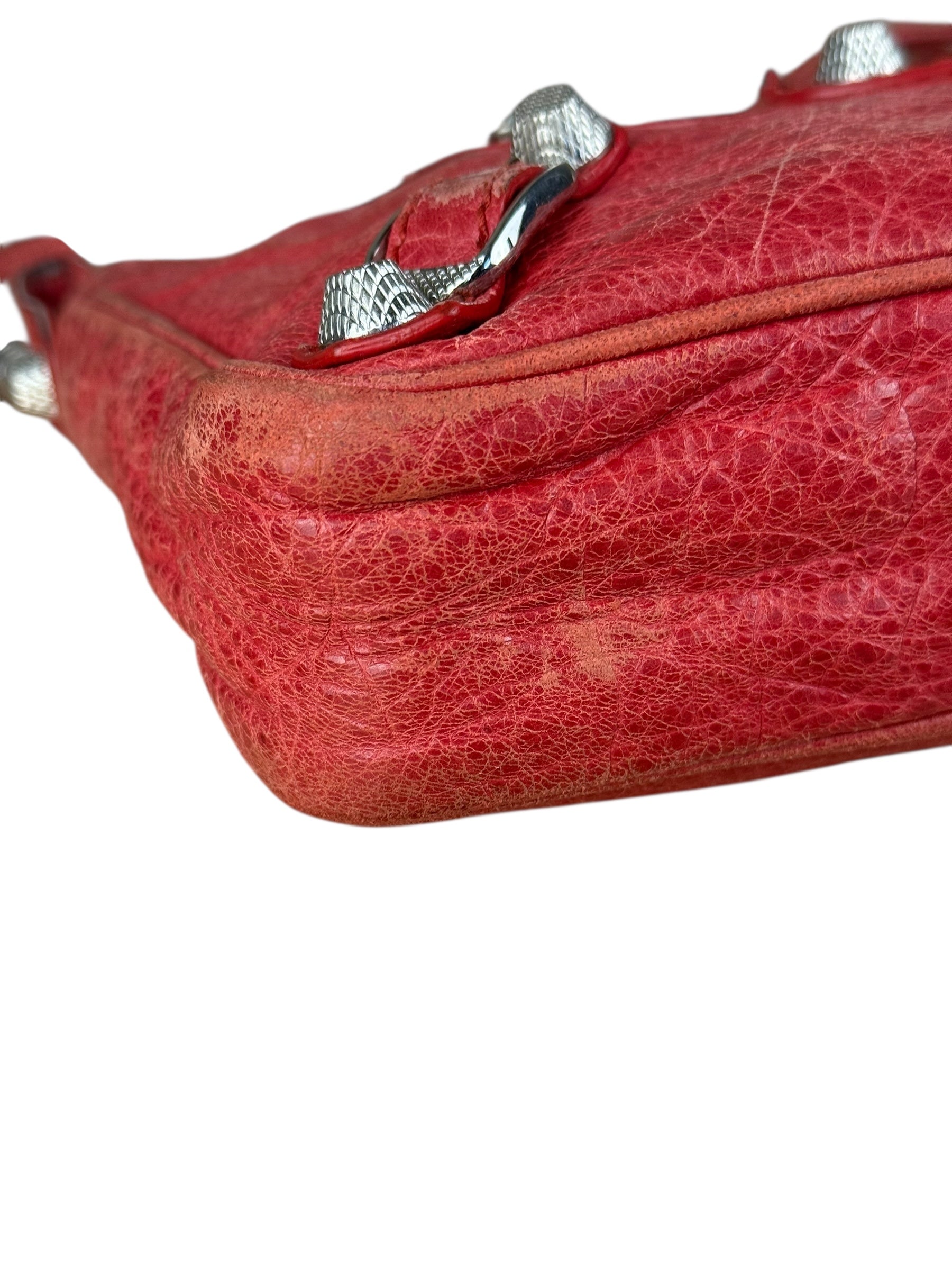 Balenciaga Fuchsia Leather Le City Crossbody