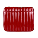 Saint Laurent Red Patent Vicky Chain Flap Bag