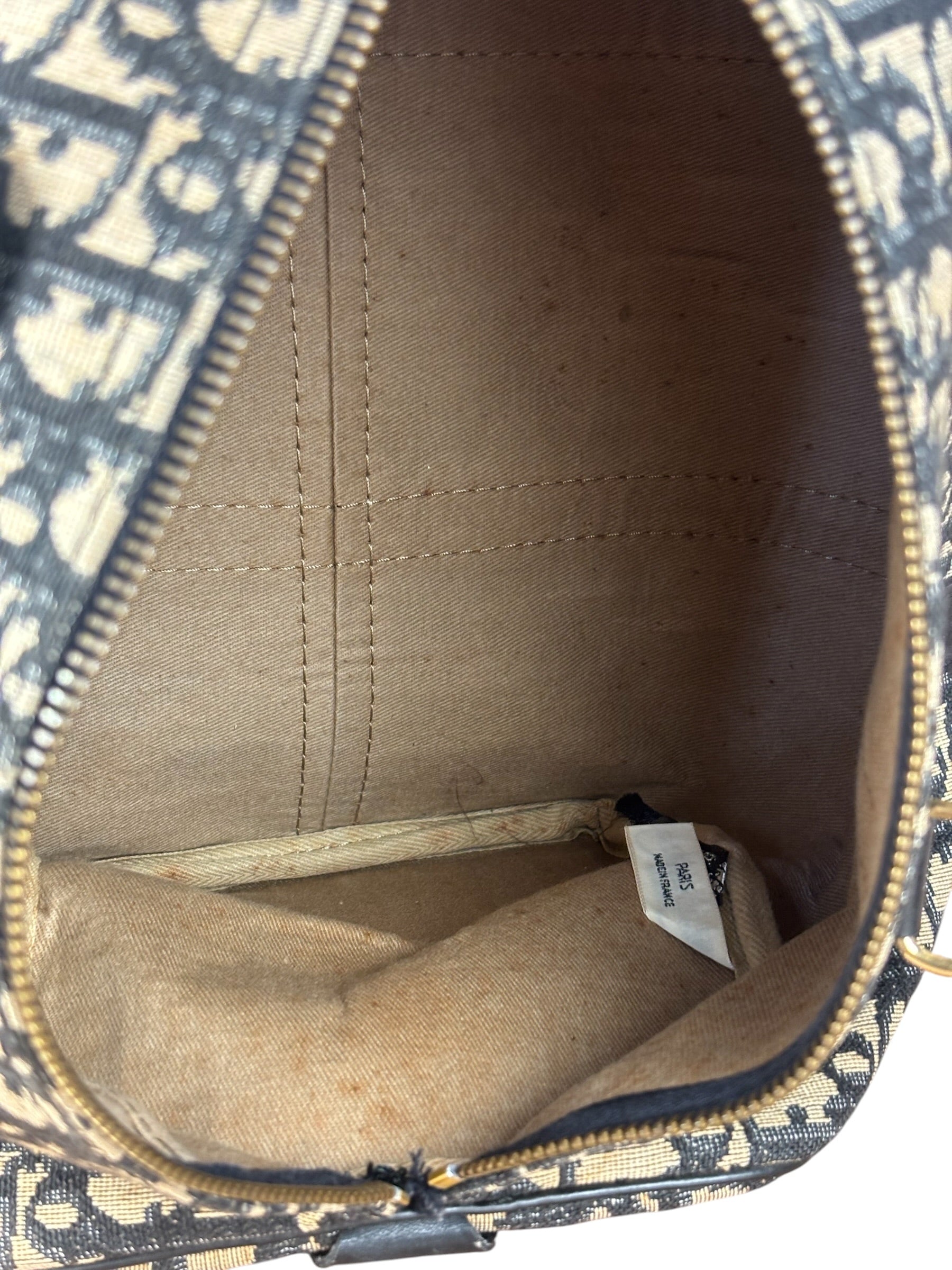 Christian Dior Vintage Navy Trotter Boston Bag