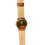 Gucci Champagne Round Dial Brown Strap