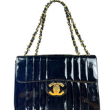 Chanel Mademoiselle Vertical Quilt Single Flap Bag 1994