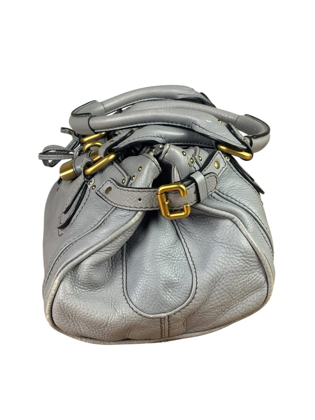 Chloe Grey Leather Paddington Handbag