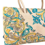 Loewe Vintage Floral Print Suede Handbag
