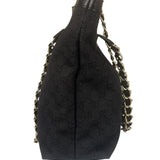 Gucci GG Black Canvas Capri Chain Tote Bag