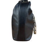 Gucci Black Leather Chain Hobo Bag