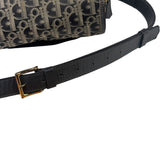 Christian Dior Vintage Black Leather Trim Trotter Crossbody Bag