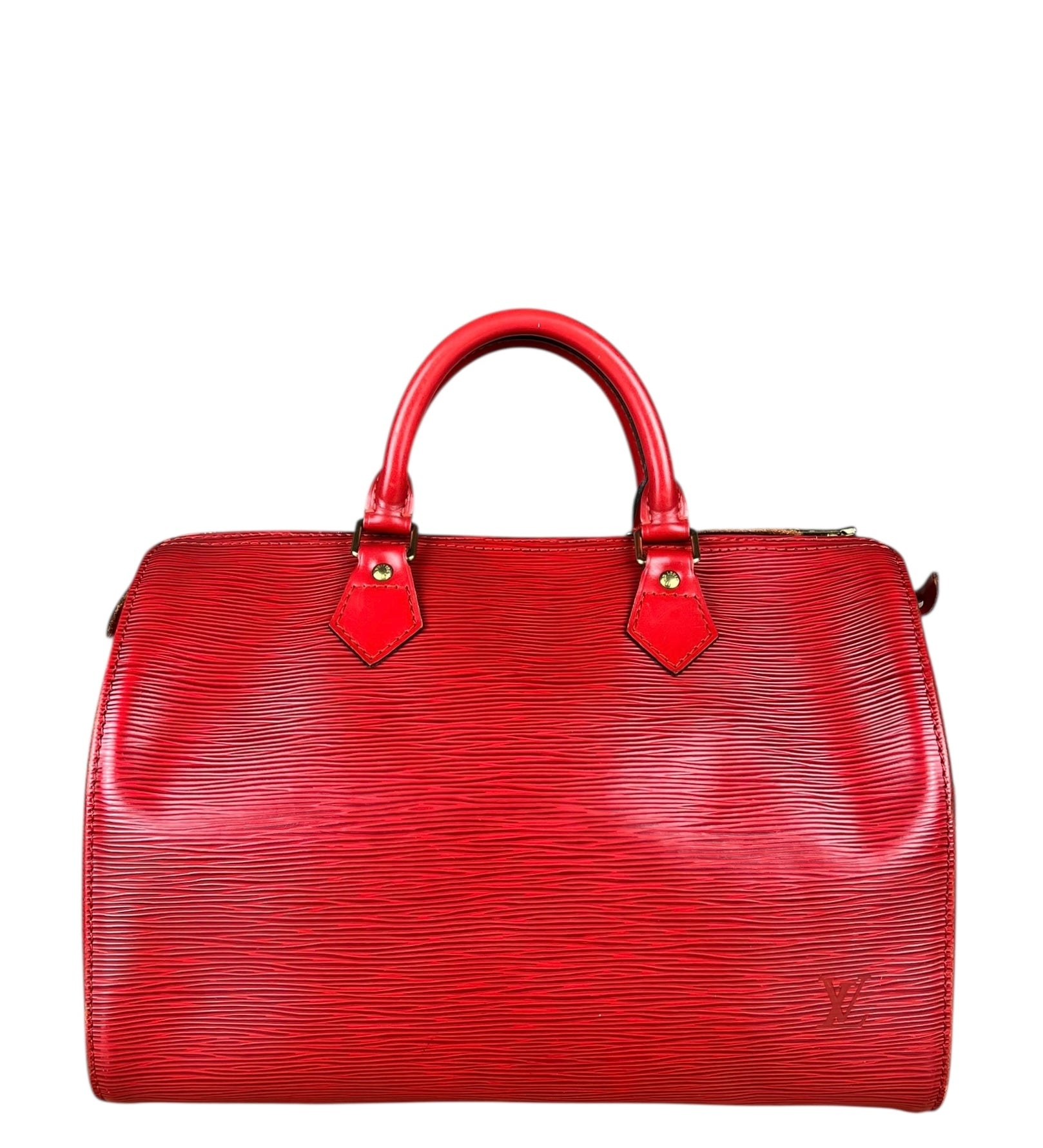 Louis Vuitton Red Epi Speedy 35