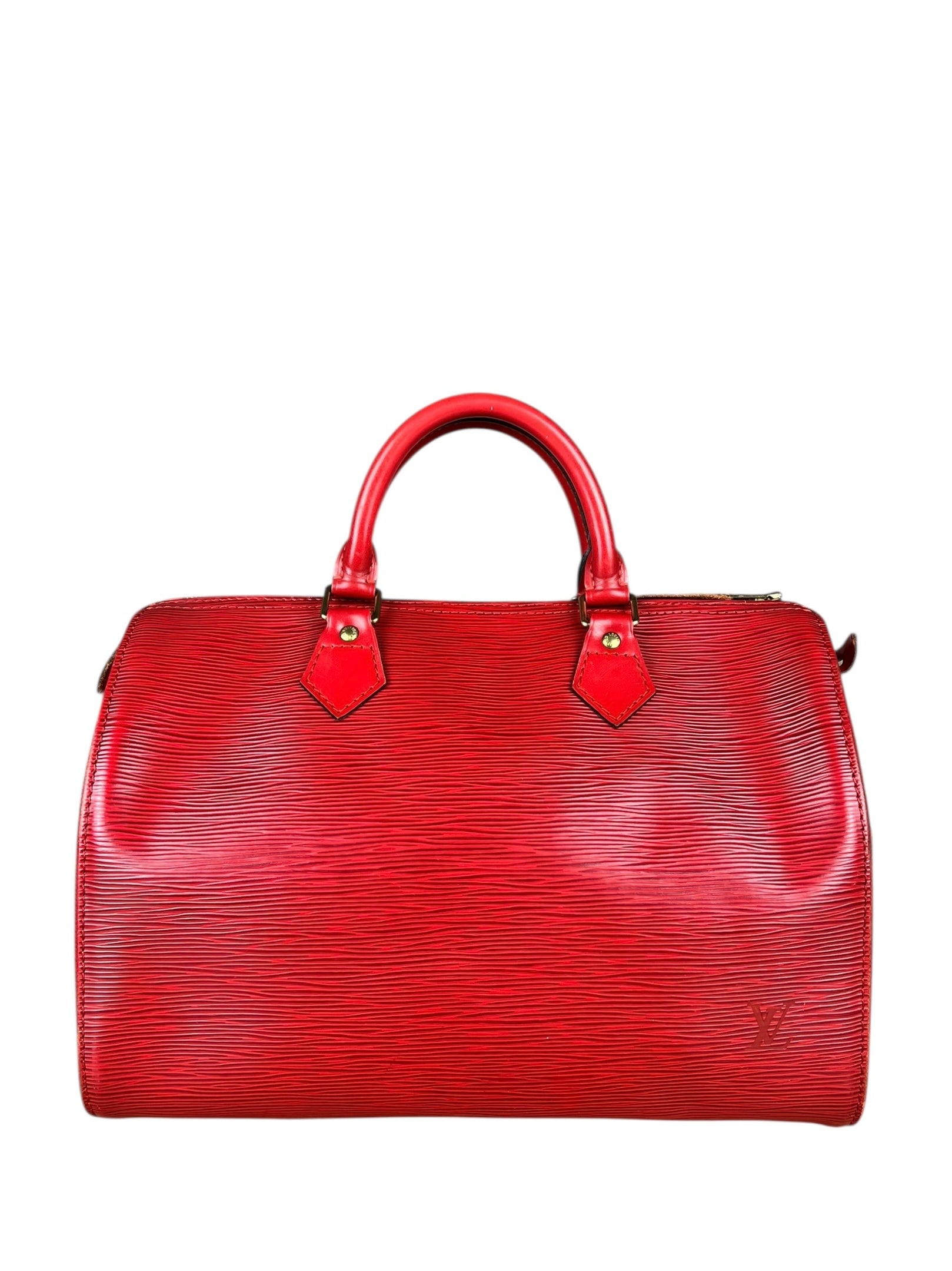 Louis Vuitton Red Epi Speedy 35