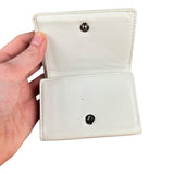 Balenciaga White Leather Papier Compact Wallet