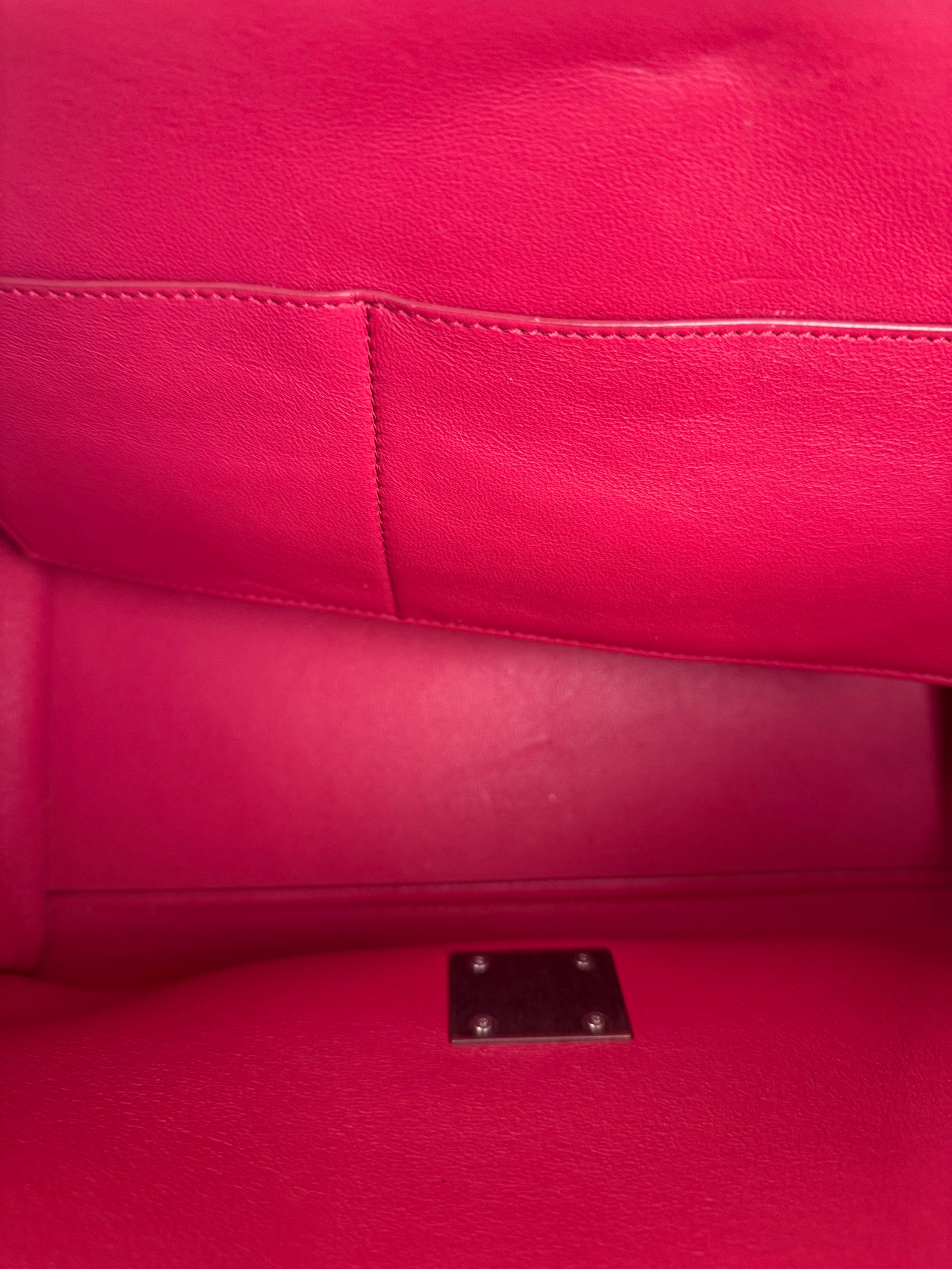 Celine Tricolor Trapeze Pebbled Leather Hand Bag