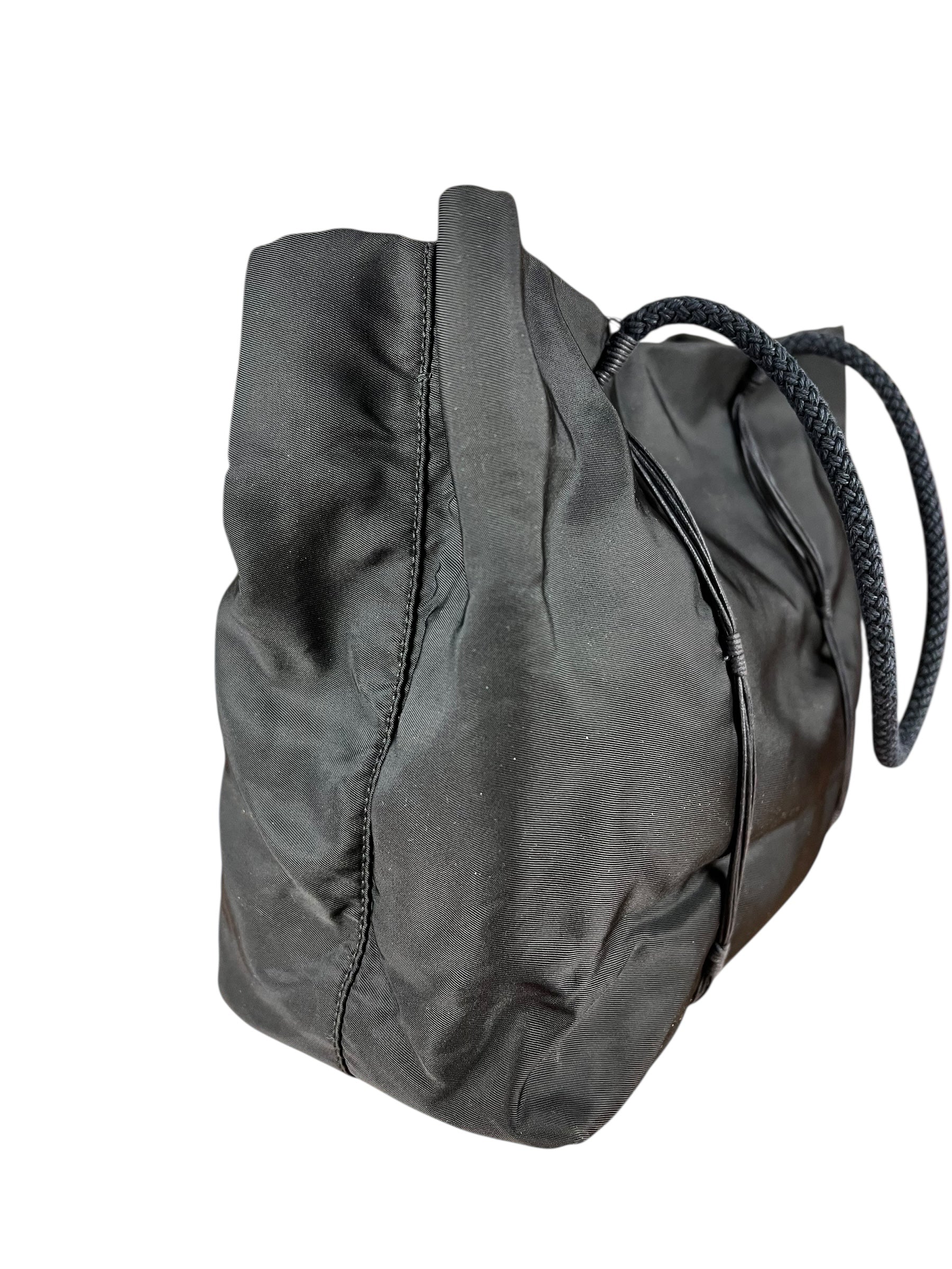 Prada Black Nylon Mini Tote Handbag
