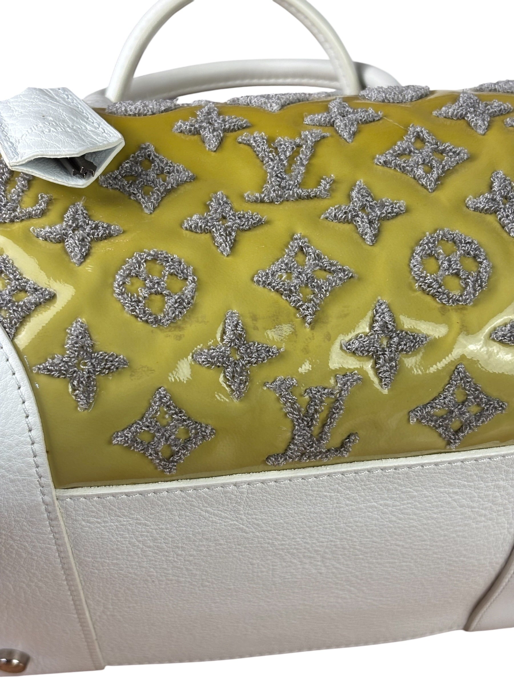 Louis Vuitton Yellow Monogram Bouclettes Speedy Round Handbag Spring 2012