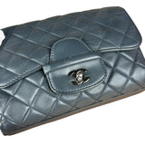 Chanel Dark Grey Quilted Leather Loop Flap Bag 2014