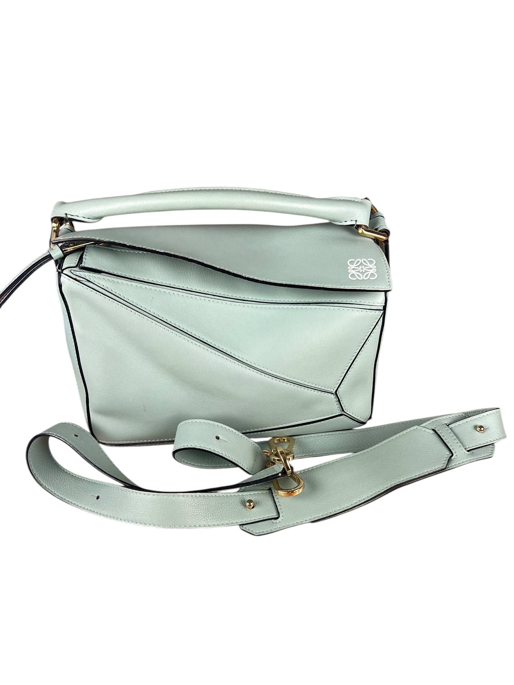 Loewe Green Medium Puzzle Bag