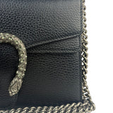 Gucci Black Pebbled Leather Dionysus Small Chain Shoulder Bag