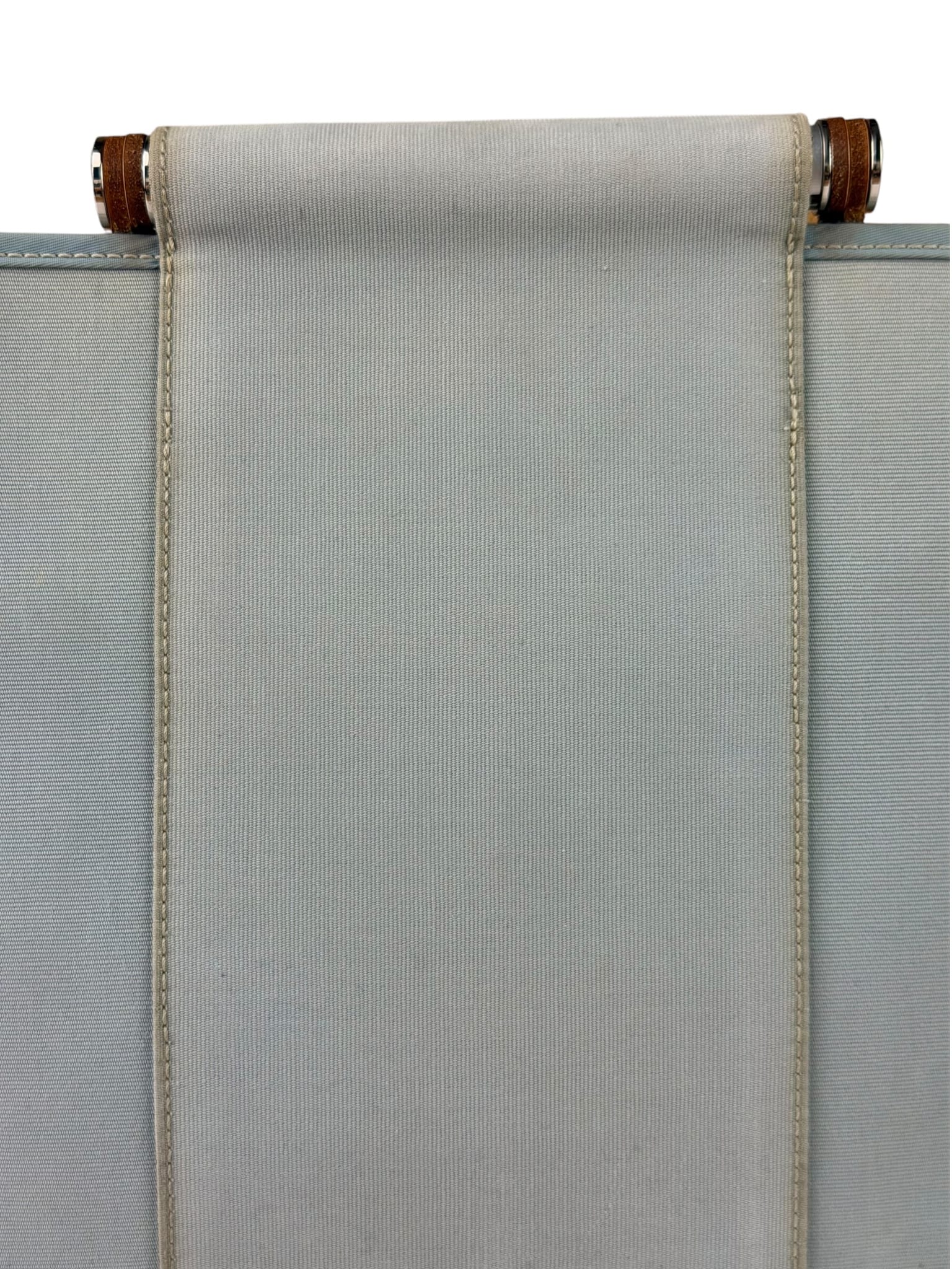 Hermes Light Blue Canvas Leather Trim Cabag Elan Tote