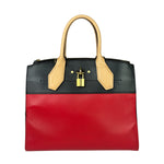 Louis Vuitton Red Leather City Steamer Handbag MM