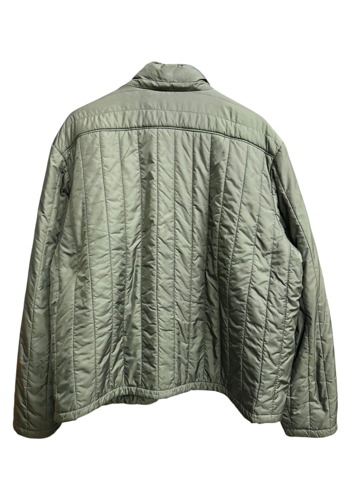 Vintage Ralph Lauren Olive Vertical Puffer Jacket (Collar Hoodie)