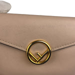 Fendi F Nude Pink Micro Trifold Wallet