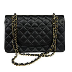 Chanel Black Quilted Leather Classic Medium Double Flap Bag 2014