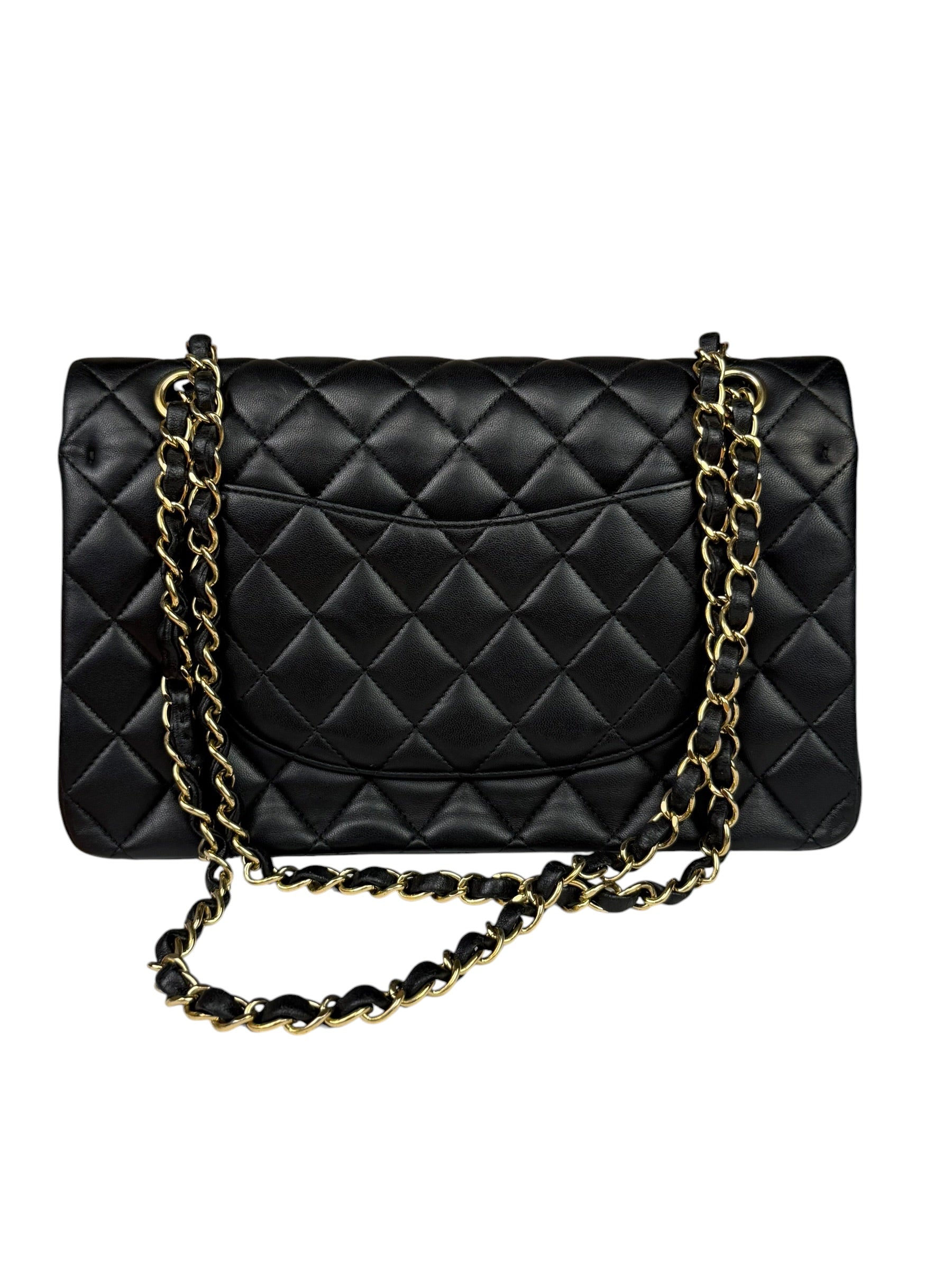 Chanel Black Quilted Leather Classic Medium Double Flap Bag 2014