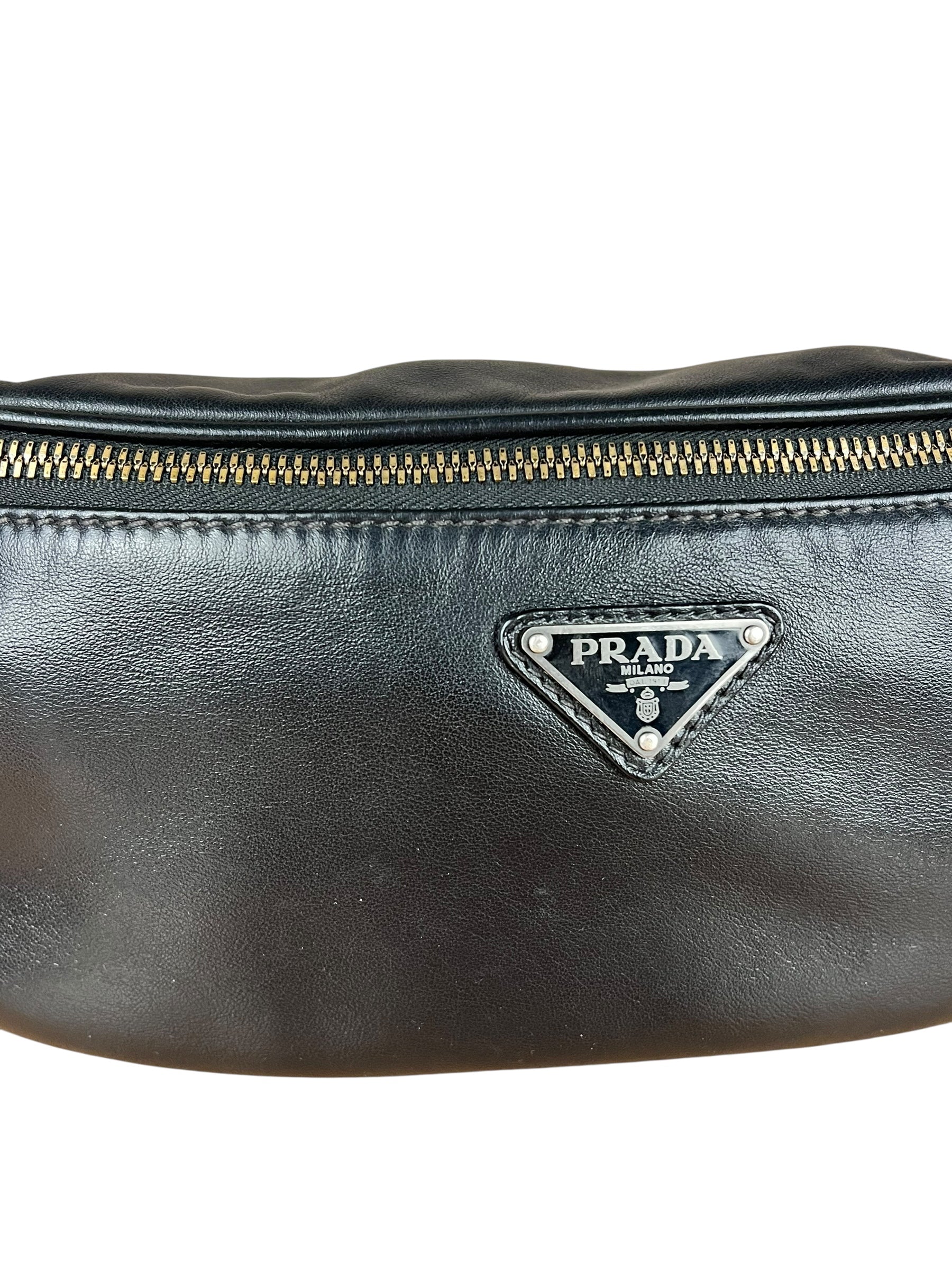 Prada Leather Belt Bag Black