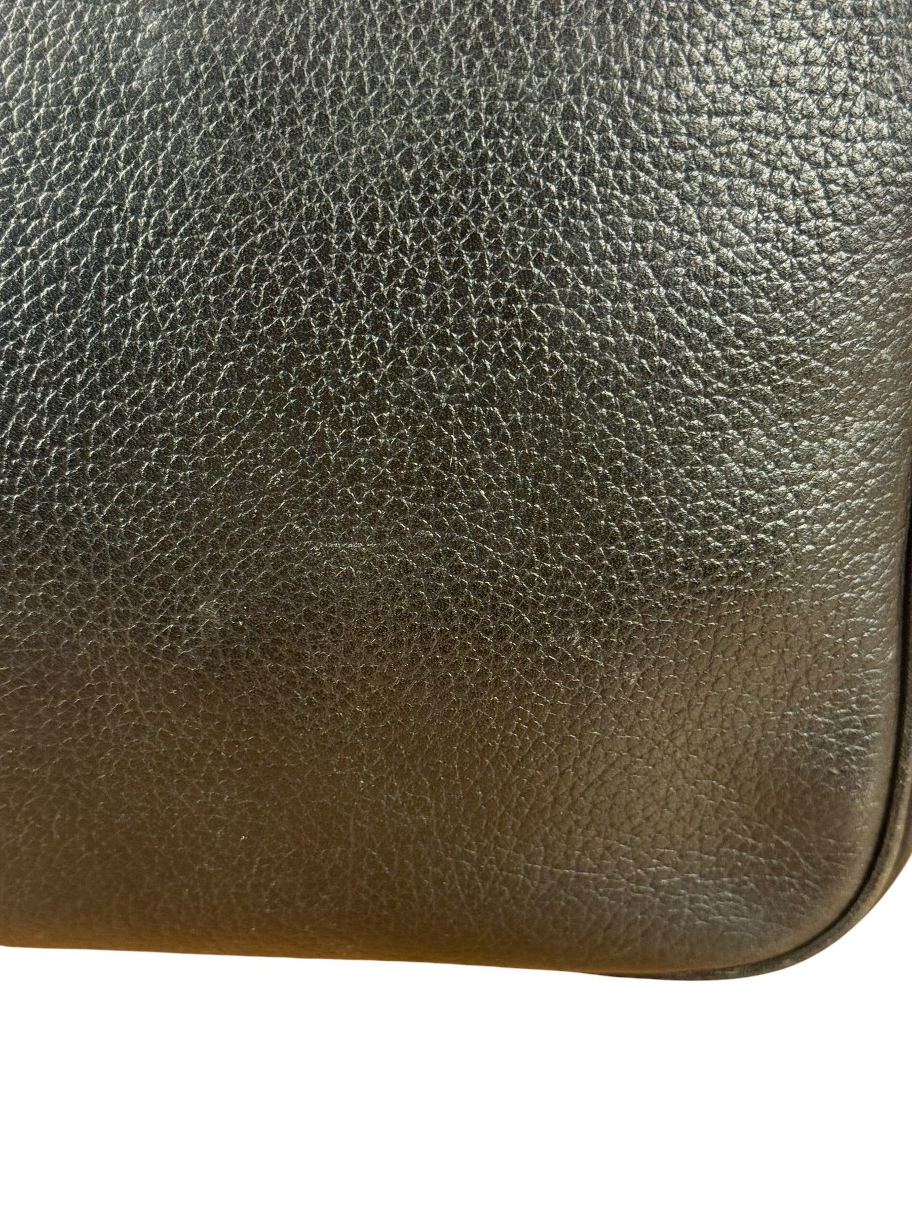 Burberry Vintage Black Pebbled Leather Crossbody Flap Bag