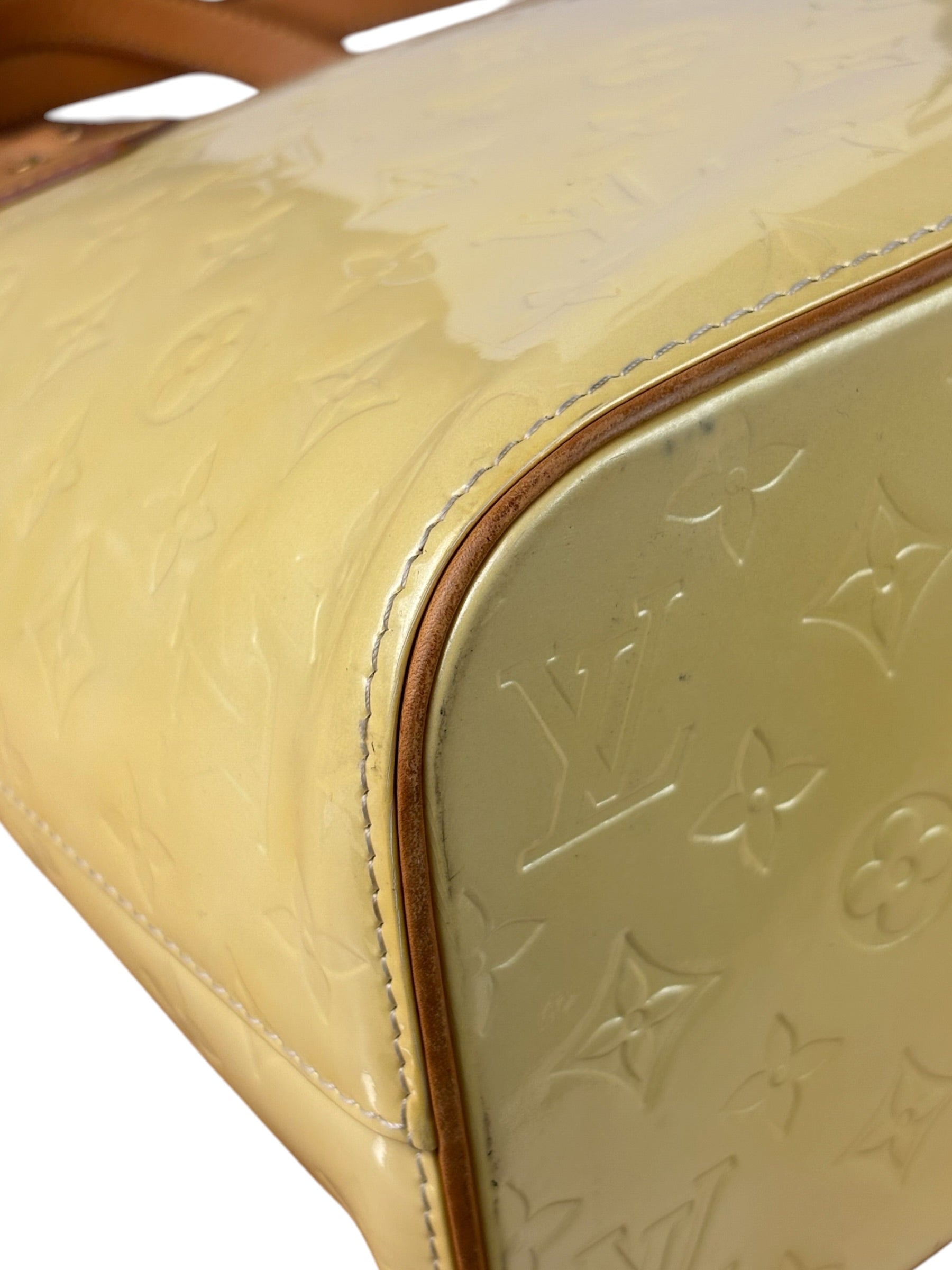 Louis Vuitton Yellow Vernis Houston Tote MM