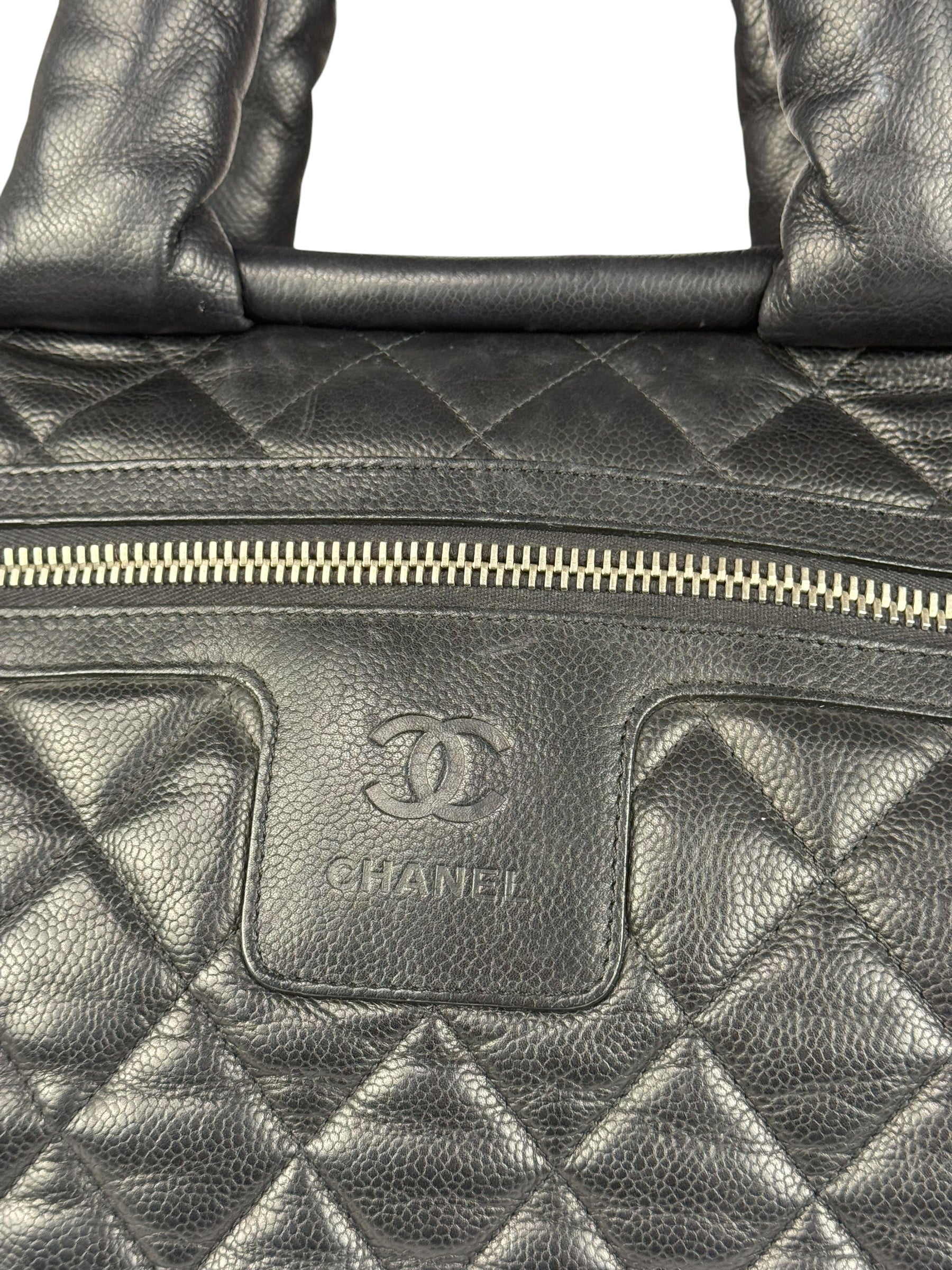 Chanel Black Caviar Quilted Coco Cocoon Bowler Bag 2009