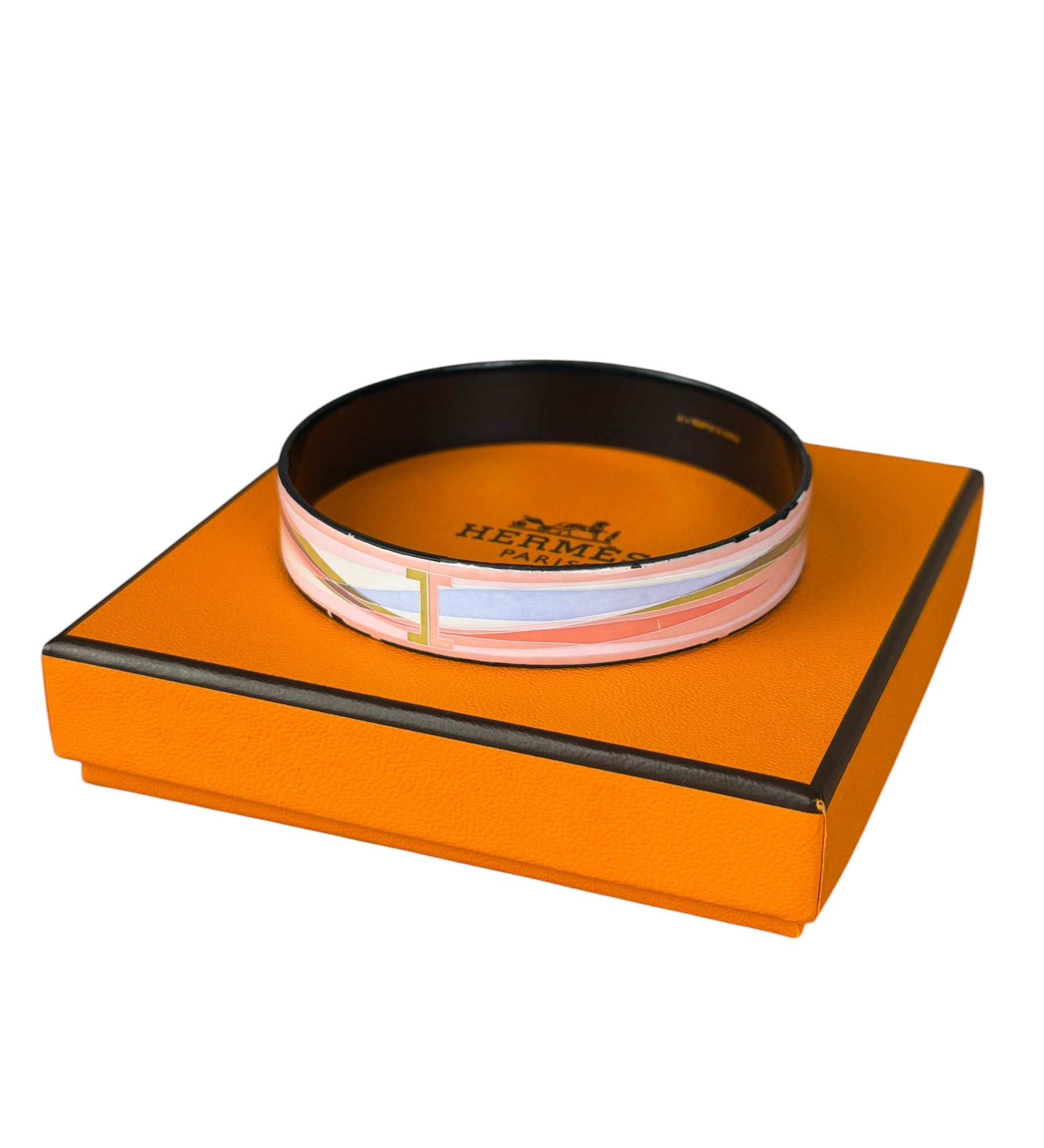 Hermes Abstract Wave Multicolor Bangle Bracelet