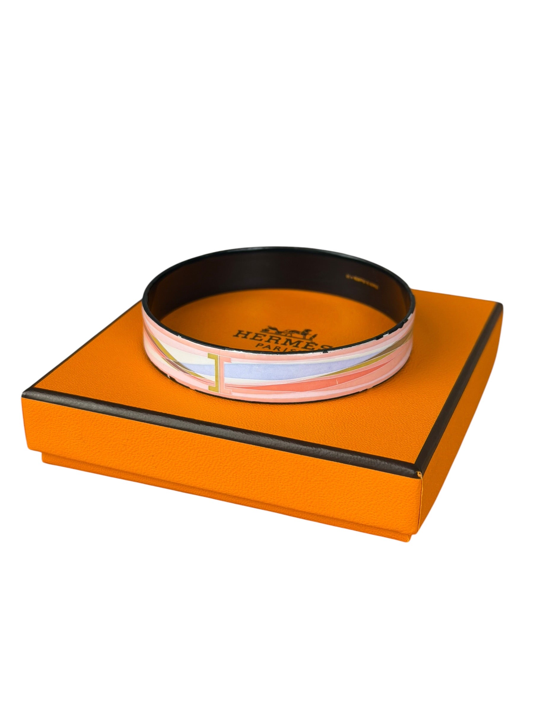 Hermes Abstract Wave Multicolor Bangle Bracelet