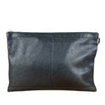 Balenciaga Black Leather Moto City Clutch Pouch