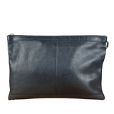 Balenciaga Black Leather Moto City Clutch Pouch