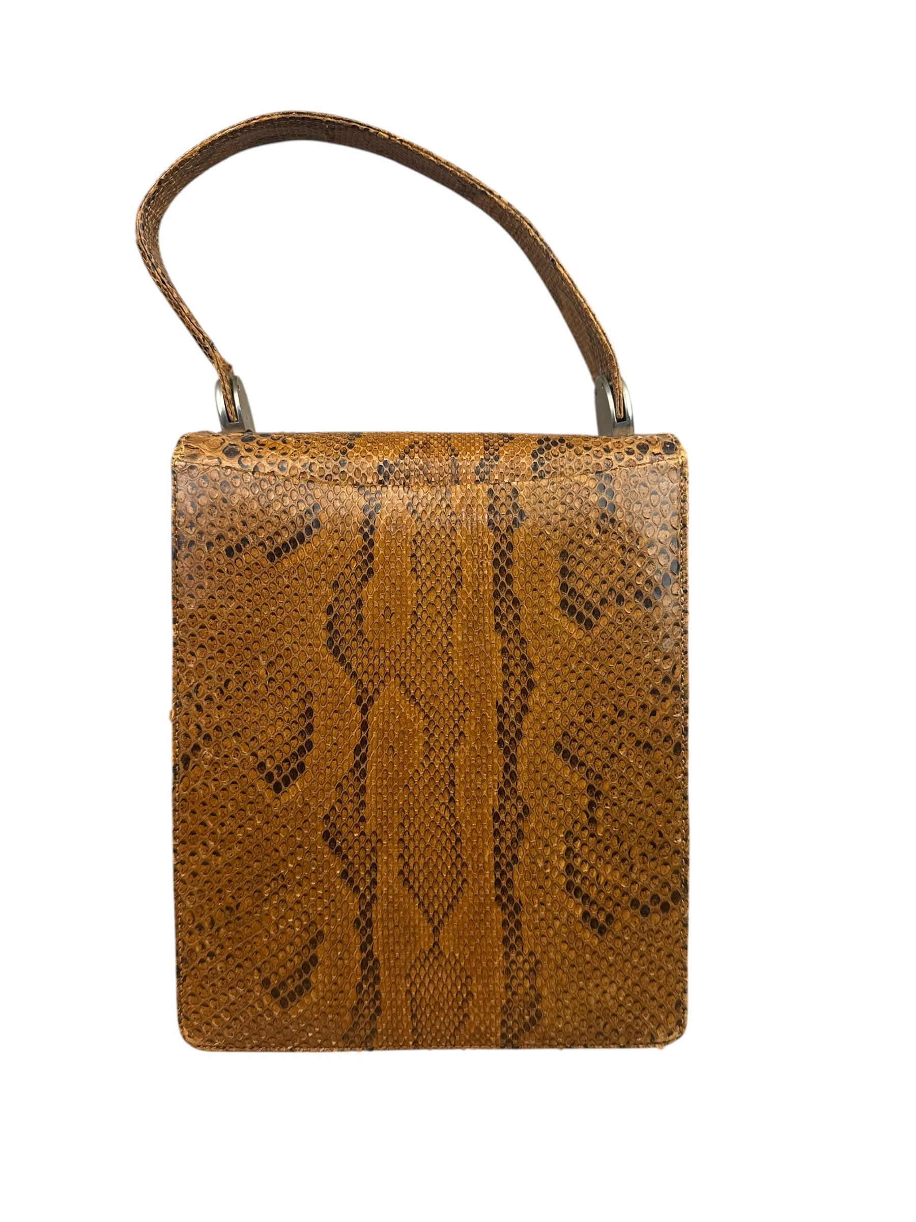Vintage Snakeskin Top Handle Bag