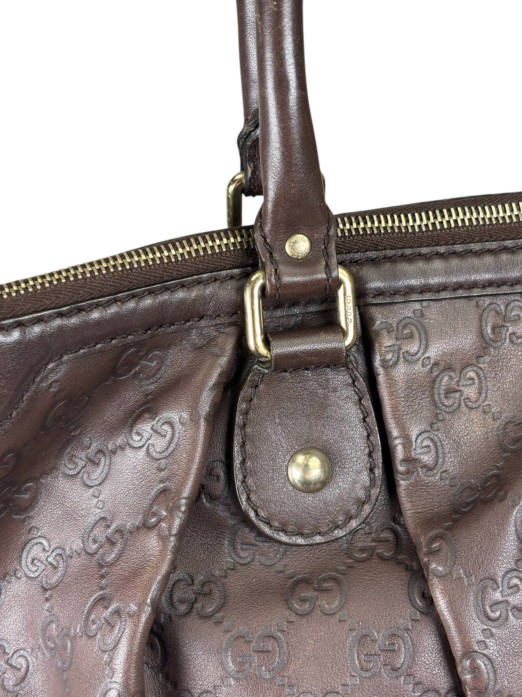 Gucci Brown GG Supreme Shoulder Bag