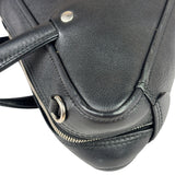 Balenciaga Black Leather Triangle Two-Way Bag