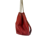 Gucci Red Leather Soho Chain Shoulder Bag