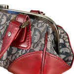 Christian Dior 2005 Doctor Bag Navy/Red Leather Trim