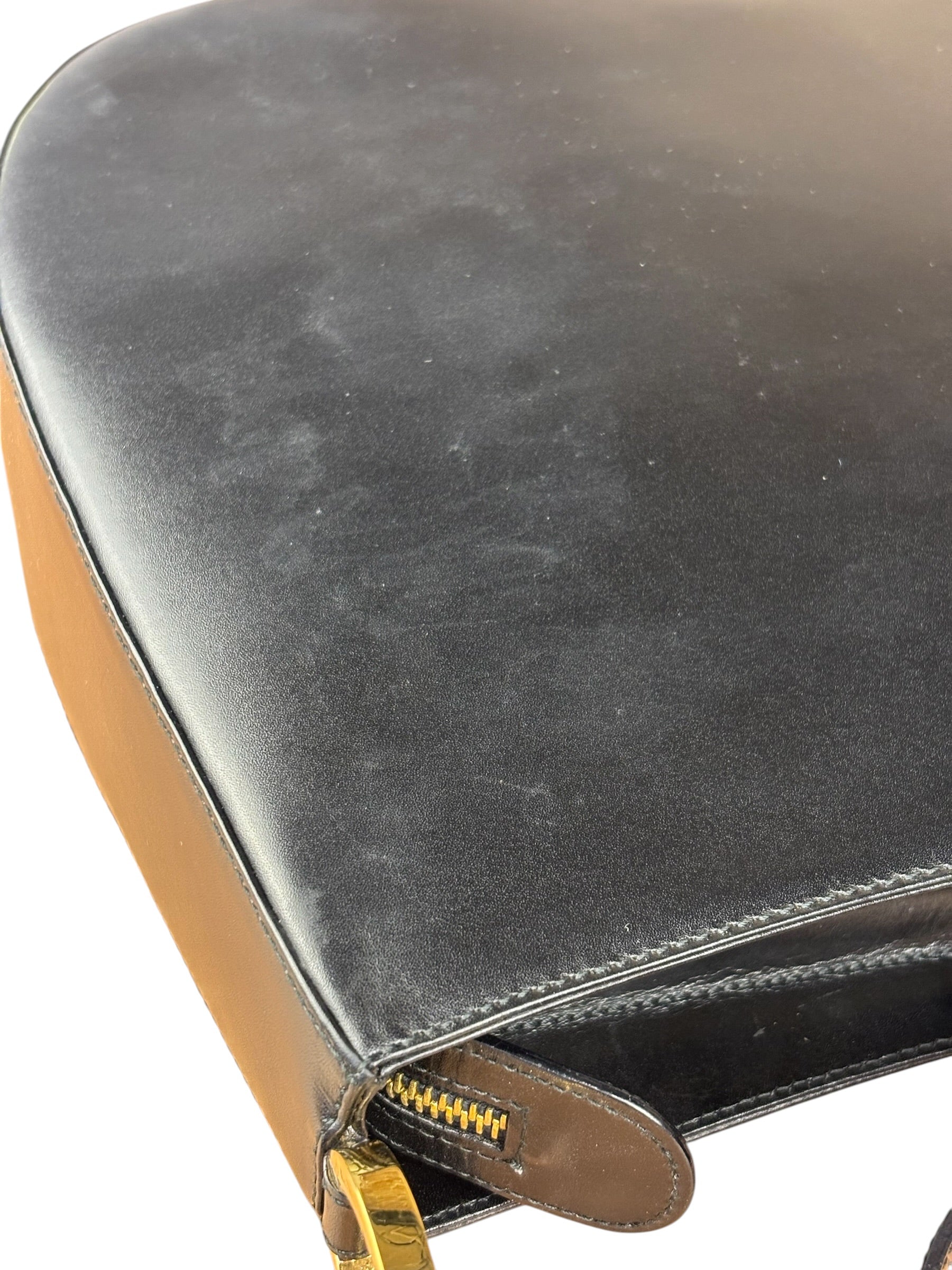 Salvatore Ferragamo Black Leather Hobo Bag