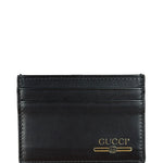 Gucci Vintage Black Leather Card Holder