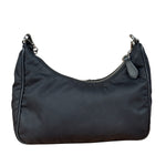 Prada Black Nylon Leather Trim Re-Edition 2005 Two-Way Bag