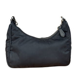 Prada Black Nylon Leather Trim Re-Edition 2005 Two-Way Bag