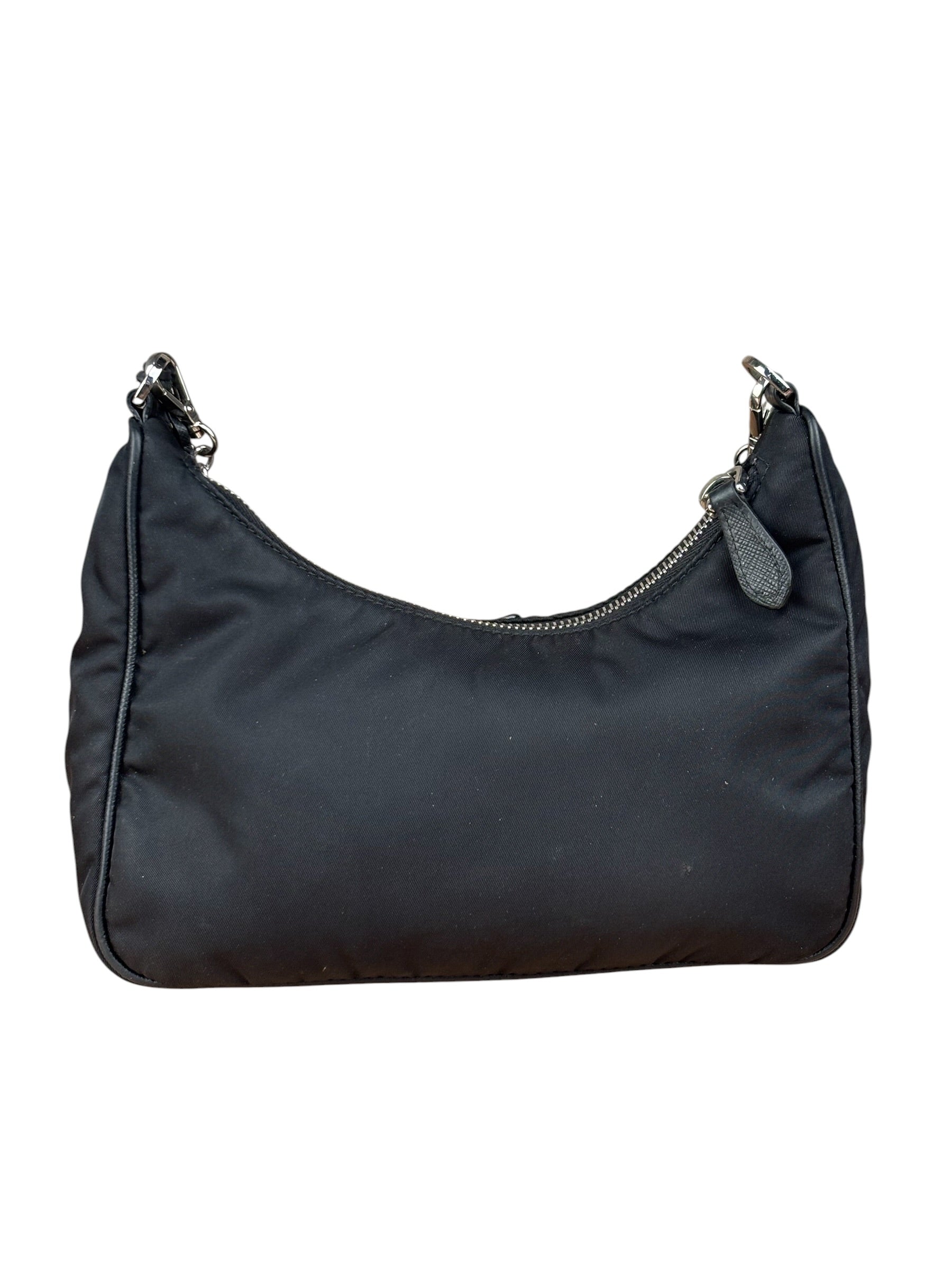 Prada Black Nylon Leather Trim Re-Edition 2005 Two-Way Bag