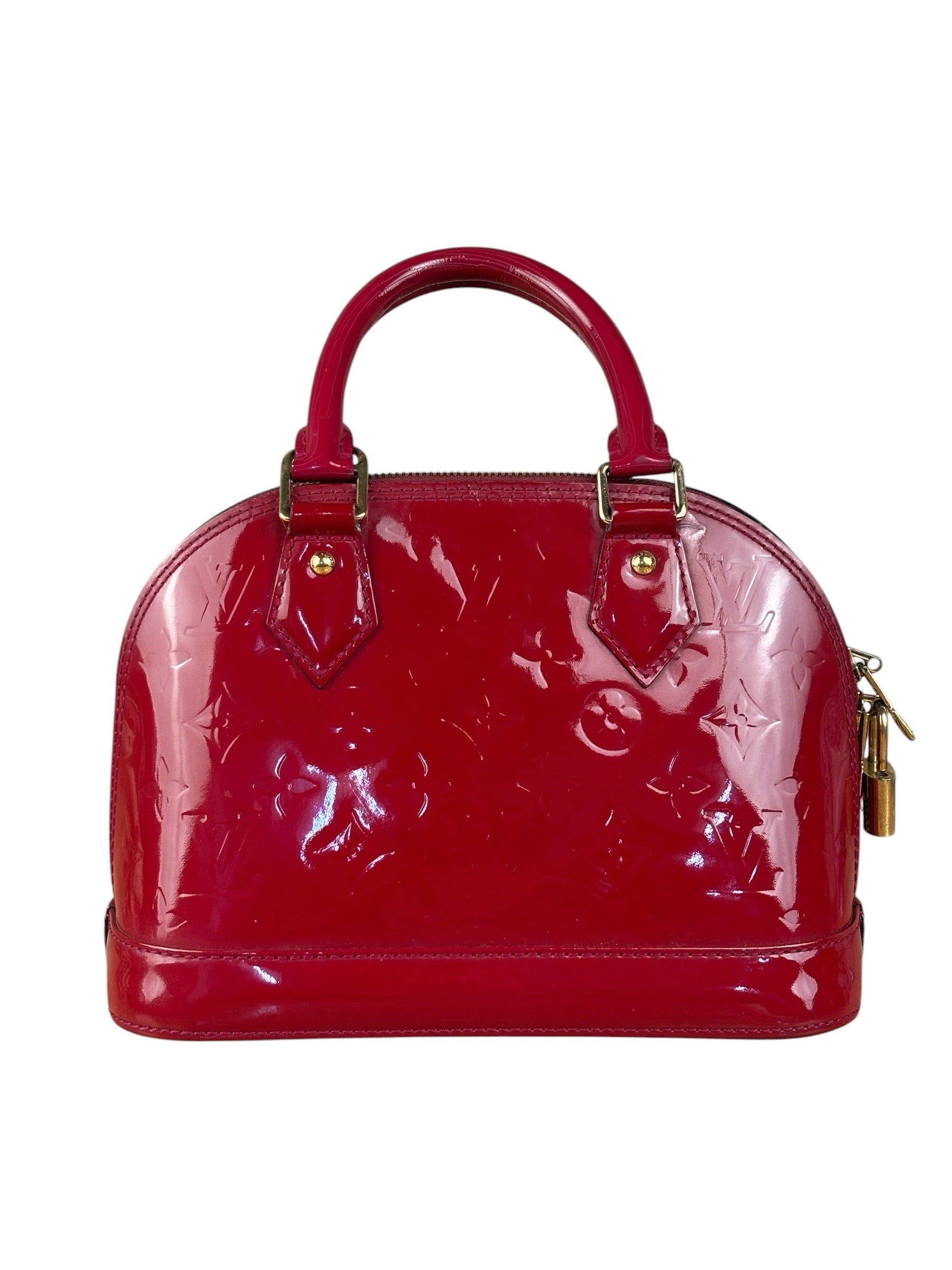 Louis Vuitton Red Monogram Vernis Alma bb