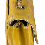 Chanel Yellow Patent Chocolate Bar Quilted CC Shoulder Bag 2002