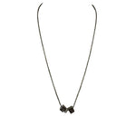 Christian Dior Silver Cubic C&D Charms Necklace